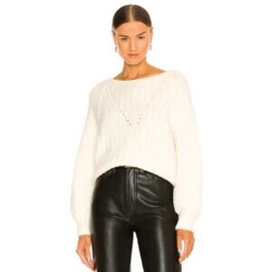 FREE PEOPLE Carter Pullover White Size Small casual comfort fall winter